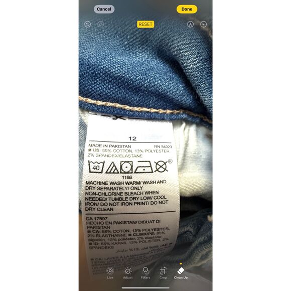 Old Navy Rockstar Light Color Floral Design Jean Size 12 - Picture 6 of 6